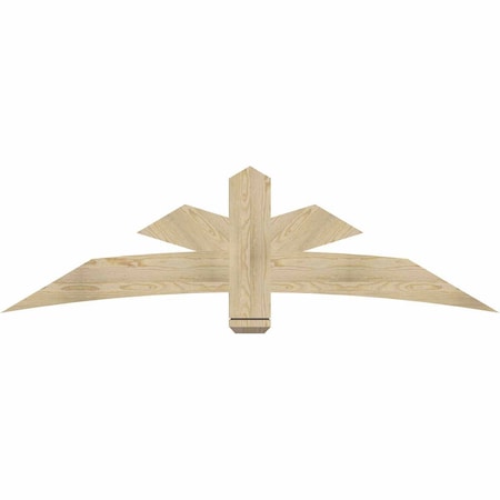 Ekena Millwork Alberta Rough Sawn Timber Gable Bracket, Douglas Fir, 72"W x 21"H x 2"D x 6"F, 7/12 Pitch GBW072X21X0206ALB00RDF